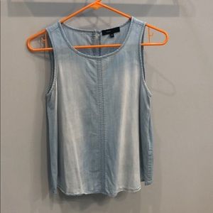 Sleeveless chambray top by Fate